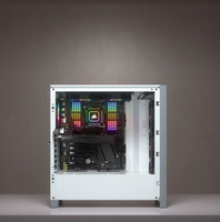 Corsair Tempered Glass Mid-Tower ATX Case iCUE 4000X RGB Side window, Mid-Tower, White, Power supply included No, Steel, Tempered Glass, Plastic