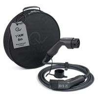 Zielony kabel Wallbox EV typu 2 11kW 8 metrów w miękkim pokrowcu 