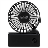 Adler Foldable mini fan | AD 7336 | Desk fan | Black | Diameter 6.5 cm | Number of speeds 1