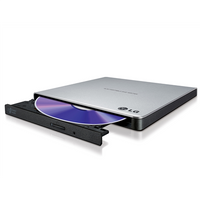 LG GP57ES40 externes slimline DVD-RW Laufwerk, silber, USB 2.0
