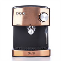 Adler Espresso coffee machine  AD 4404cr Pump pressure 15 bar Built-in milk frother Semi-automatic 850 W Cooper/ black