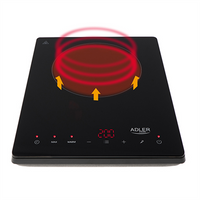 Adler Hob AD 6513 Number of burners/cooking zones 1 LCD Display Black Induction