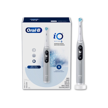 Oral-B Toothbrush iO Series 6 Rechargeable, For adults, Number of brush heads included 1, Number of teeth brushing modes 5, Grey Opal