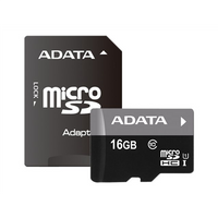 ADATA Memory card AUSDH16GUICL10-PA1 16 GB  MicroSDHC Flash memory class UHS-I Class 10 Adapter
