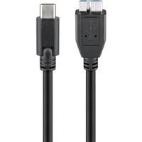 Goobay 67995 USB-C to micro-B 3.0 cable Round cable, SuperSpeed data transfer - The USB-C cable supports data transfer rates up to 5 Gbps - 10 times faster than USB 2.0; Quick charge function - USB-C charging cable for super-fast synchronisation and char