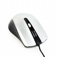Gembird Mouse  MUS-4B-01-BS Standard Black/ silver USB