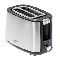 Adler Toaster AD 3214 Power 750 W Number of slots 2 Housing material Stainless steel Silver
