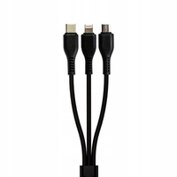 KABEL USB - USB C micro LIGHTNING Przewód 3.1A 3w1