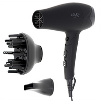 Adler Hair dryer AD 2267 2100 W Number of temperature settings 3 Diffuser nozzle Black