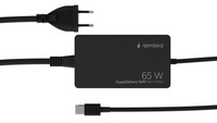 Ładowarka Gan 65W do tablet&amp;oacute;w i laptop&amp;oacute;w USB-C Gembird czarna