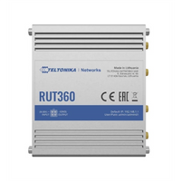 Teltonika Industrial Cellular Router RUT360 LTE CAT6 	1 x LAN ports, 10/100 Mbps, compliance with IEEE 802.3, IEEE 802.3u standards, supports auto MDI/MDIX crossover Mbit/s, Ethernet LAN (RJ-45) ports 2 x RJ45 ports, 10/100 Mbps, Mesh Support No, MU-MiMO 
